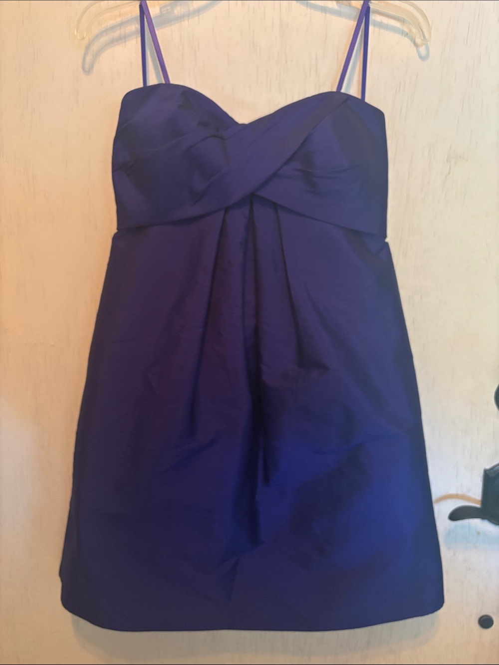 Cache Purple Spaghetti-Strap Mini Dress
